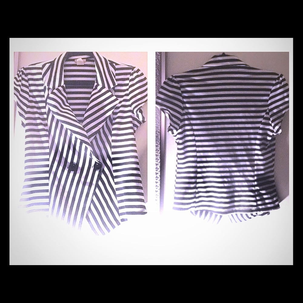 Short🎈 sleeve stripped cardigan✨